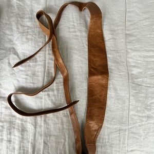 Leather Ada Wrap Belt (worn once), camel tan color
